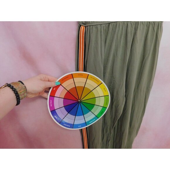 SALE Ambiance Jumpsuit Women Small Olive Green Orange Stripe Casual Versatile Tr - Picture 7 of 7